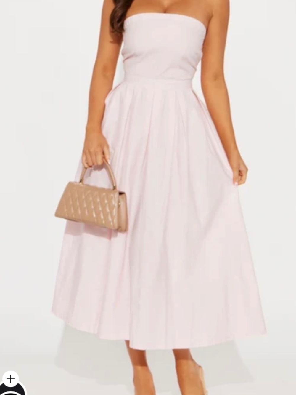 Strapless midi dress